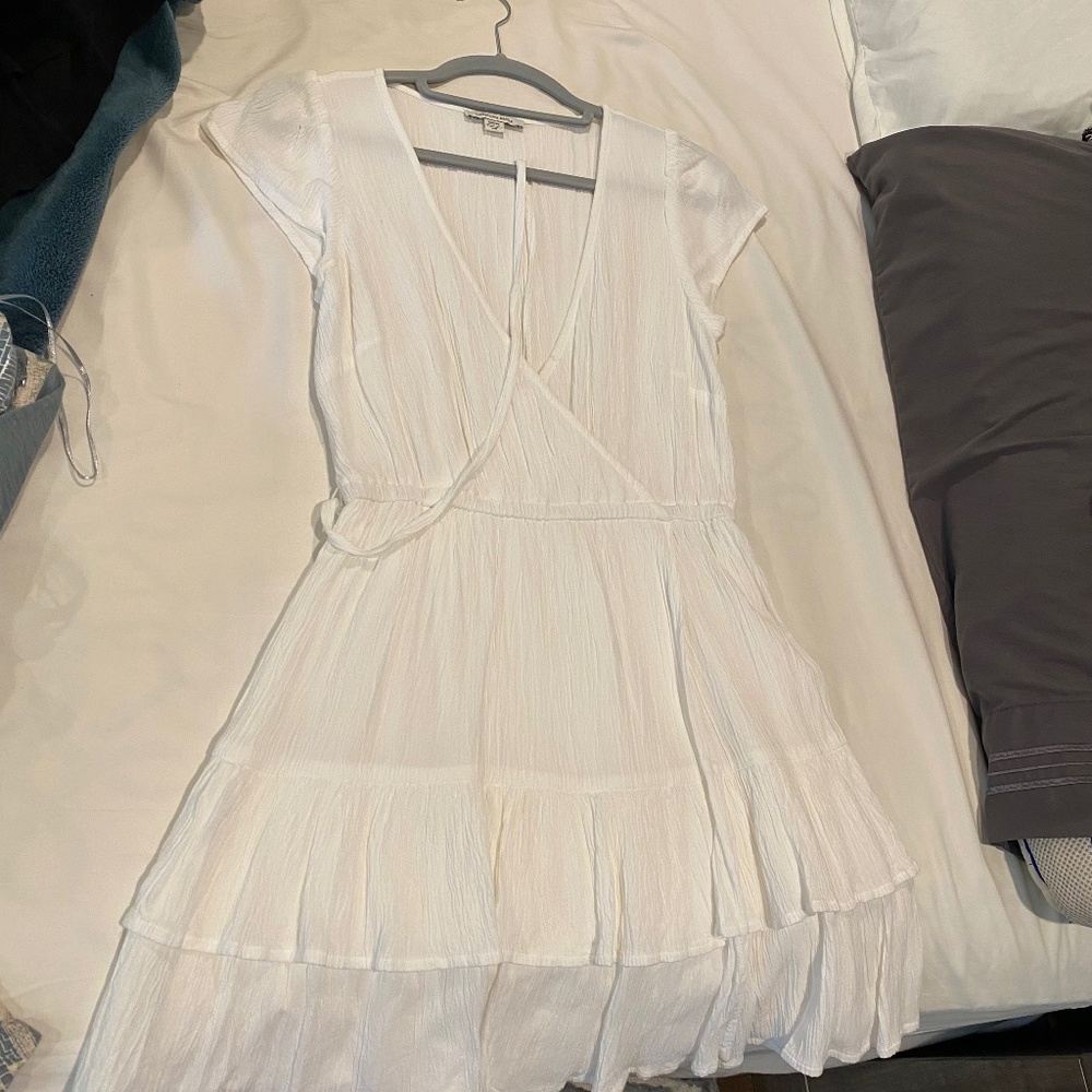 American Eagle white linen dress size small